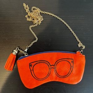 NWOT Neon Orange Sunglasses Case, Purse, Clutch, Crossbody